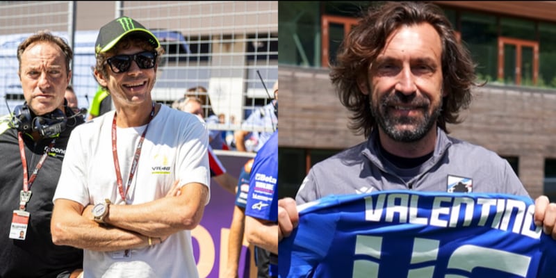 Valentino Rossi e l'invito speciale da Pirlo: cosa è successo