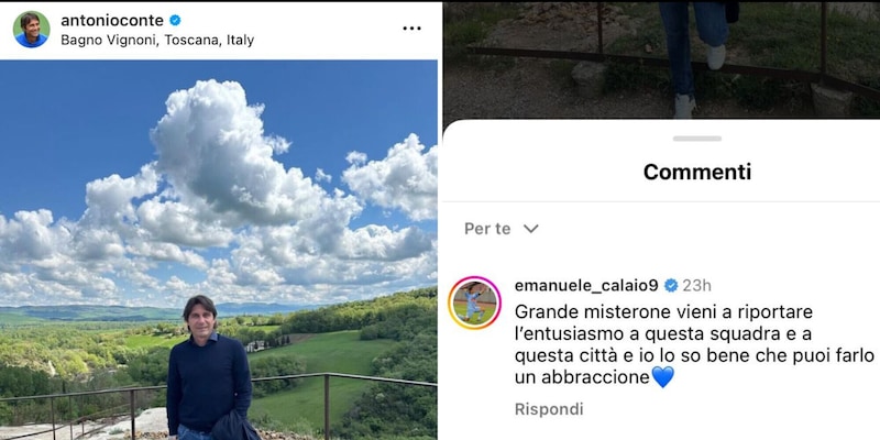 L'ex Napoli scrive a Conte sui social: "Vieni qui a riportare entusiasmo"