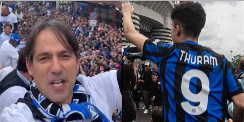 Festa Inter, Inzaghi scatenato: il coro per Thuram fa impazzire i tifosi