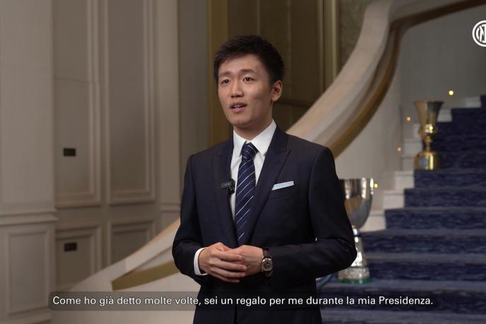 Scudetto Inter, il videomessaggio di Zhang dalla Cina