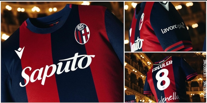 Bologna, presentata la nuova maglia per la Champions: i dettagli