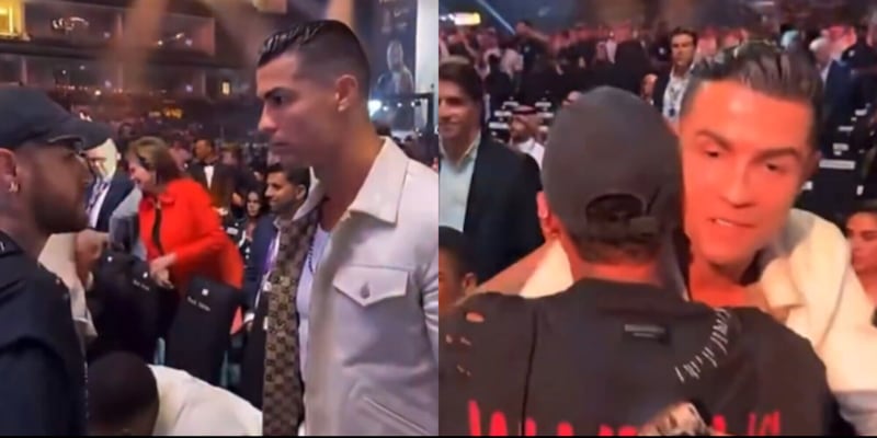 Ronaldo incontra Neymar a un incontro di boxe: cosa è successo