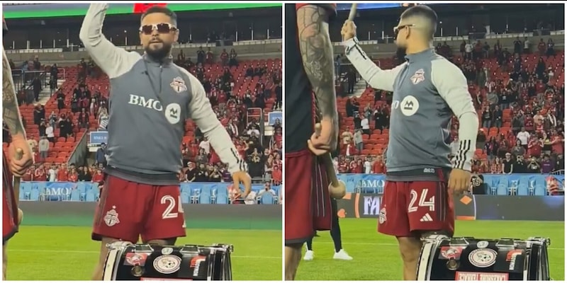 Insigne scatenato, festeggia la vittoria del Toronto in versione ultras