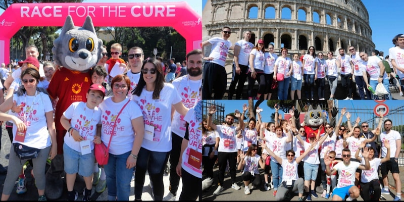 Roma, i dipendenti partecipano alla Race for the Cure per la lotta ai tumori al seno