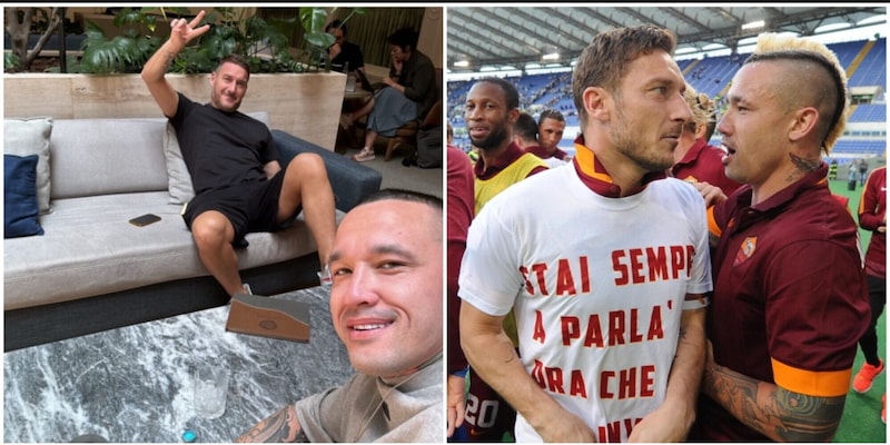 Roma, Nainggolan riabbraccia Totti: "Come ai vecchi tempi"