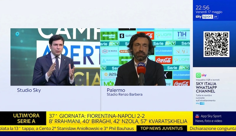 Pirlo e la domanda su Allegri in diretta tv. La risposta è seccata: “Ti sembra il momento?”