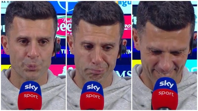 Thiago Motta in lacrime in tv: la domanda di Quagliarella lo fa crollare