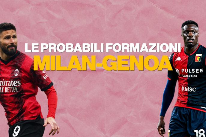Milan-Genoa: le probabili formazioni di Pioli e Gilardino