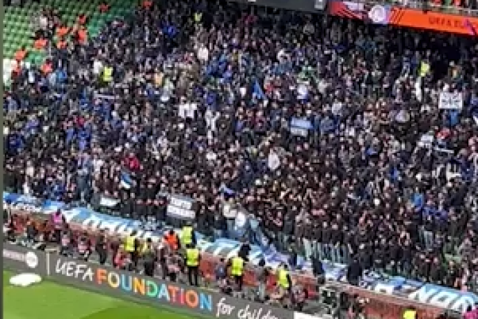 Atalanta, che calore! I cori dei tifosi a Dublino