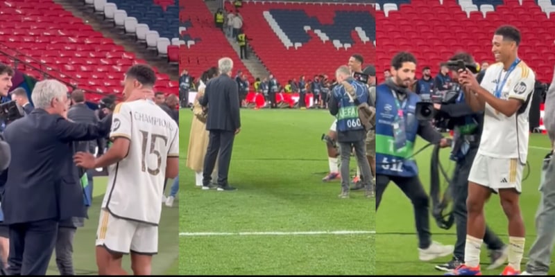 Bellingham scatta una foto alla madre con Mourinho: il siparietto