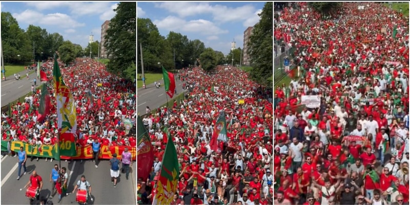 Portogallo, l'incredibile invasione dei tifosi: il fiume umano a Dortmund