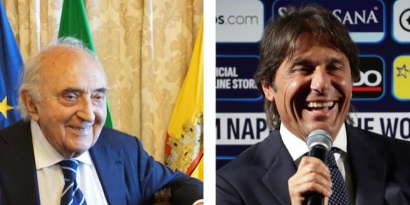 Napoli, Ferlaino punta su Conte: "Spero avrà la stessa verve di Maradona"