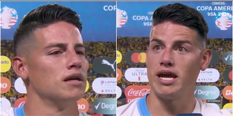 James Rodriguez batte l'Uruguay e scoppia in lacrime durante l'intervista