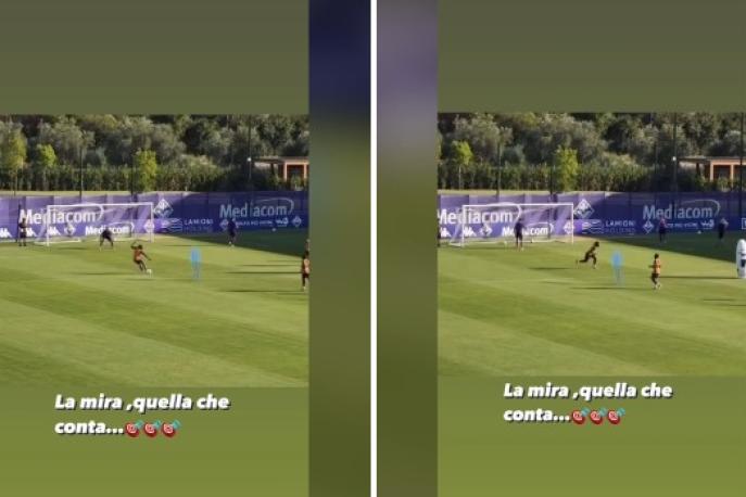 Kean, che gol in allenamento. Così risponde alle critiche: "La mira, quella che conta..."