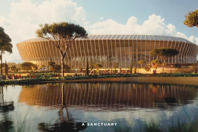 Nuovo stadio Roma a Pietralata: il render