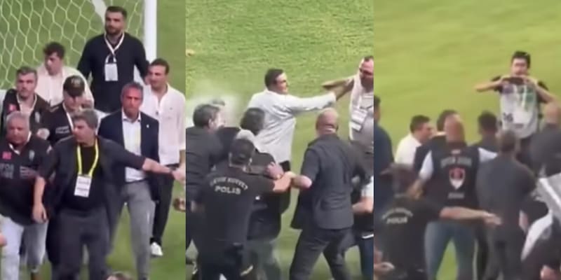 Goztepe-Fenerbahce, scene mai viste: attacco al presidente e poliziotti a bordo campo