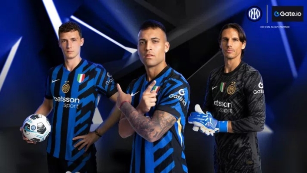 Inter, ufficiale la partnership con Gate.io: sarà sponsor di manica