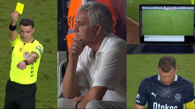 Fenerbahce, Mourinho show: pc davanti alla telecamera per protestare