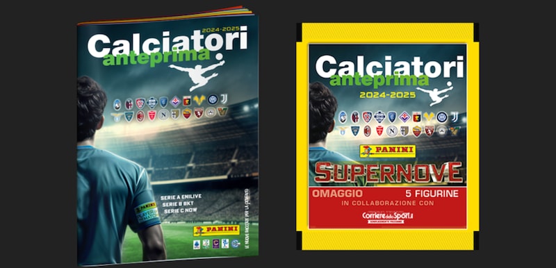 Calciatori Panini Anteprima 2024-25: la bustina per completare la collezione sabato in edicola