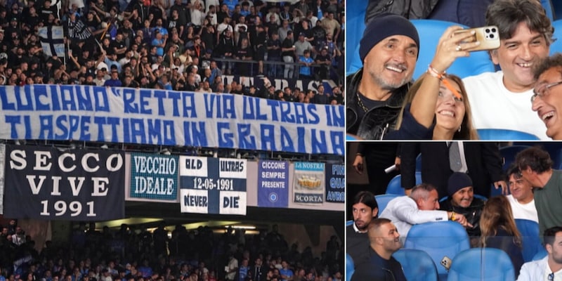 Spalletti al Maradona per Napoli-Monza: striscione e invito dei tifosi