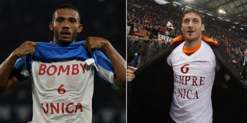 Napoli, Juan Jesus segna e 'copia' Totti nell'esultanza con la scritta "6 unica"