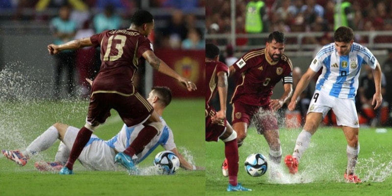 Argentina fermata su un campo allagato. Sfogo Messi: "Così è brutto"