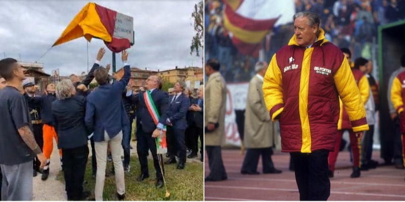 Roma, inaugurato il parco Liedholm: c'è il sindaco Gualtieri con Mancini