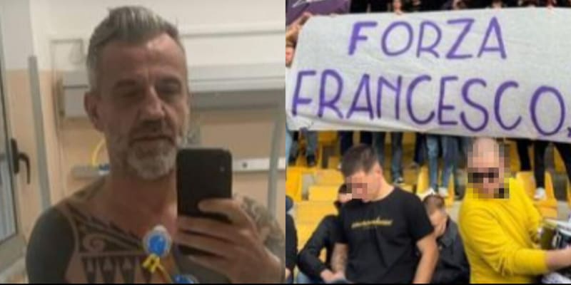 Flachi, l'omaggio dei tifosi della Fiorentina e della Samp dopo l'infarto