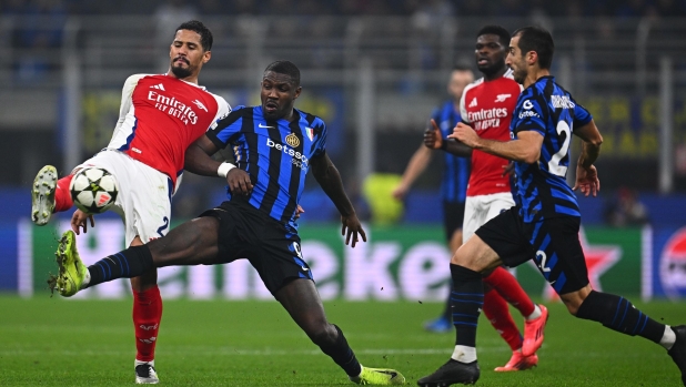 Inter-Arsenal, le pagelle: Dumfries ha il diavolo in corpo, 7. Male Frattesi: 5