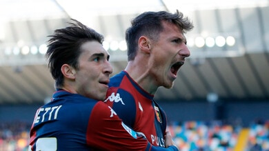 Pinamonti e autogol Giannetti, colpo Genoa: crolla l'Udinese in 10 dal 4' 1 Pinamonti e autogol Giannetti, colpo Genoa: crolla l'Udinese in 10 dal 4'