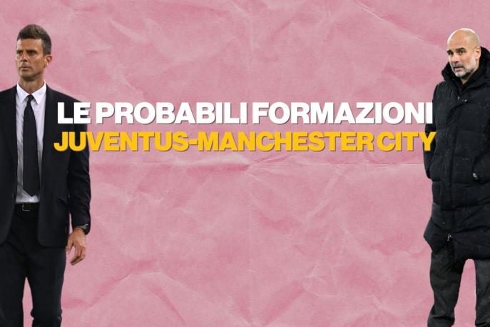 Juventus-Manchester City: le probabili formazioni di Motta e Guardiola