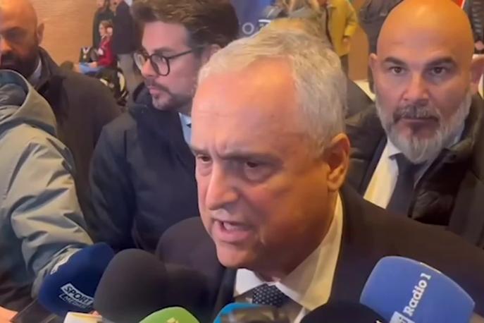 Lotito: "Lazio-Inter in chiaro? Il calcio va visto da tutti". E sul "pezzotto"...