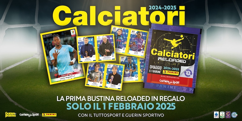 Calciatori Panini, sabato 1 febbraio le cinque figu esclusive con il Corriere dello Sport