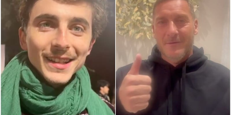 Totti e Timothée Chalamet: botta e risposta emozionante in esclusiva per il Corriere dello Sport