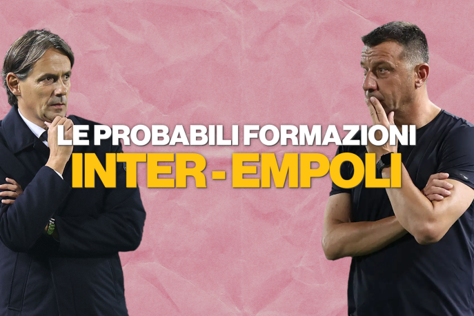 Inter-Empoli: le probabili formazioni di Inzaghi e D'Aversa