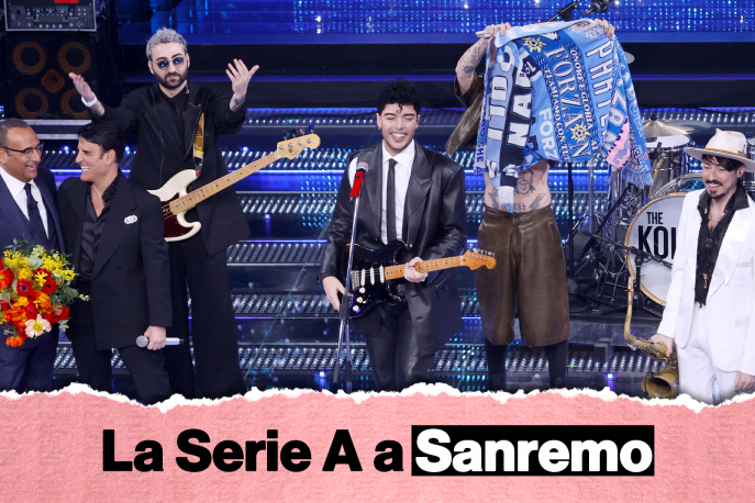 Sciarpe, maglie e non solo: così la Serie A si è presa Sanremo 1 Sciarpe, maglie e non solo: così la Serie A si è presa Sanremo