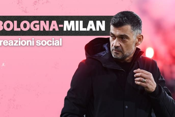 Il Milan gioca “da terza categoria” e crolla a Bologna: le reazioni social sulla partita