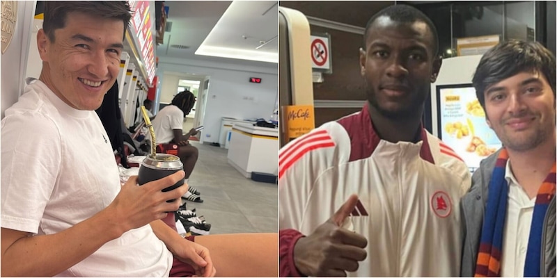Shomurodov diventa argentino, N'Dicka al McDonald's con i tifosi: la notte pazzesca dei giocatori della Roma 1 Shomurodov diventa argentino, N'Dicka al McDonald's con i tifosi: la notte pazzesca dei giocatori della Roma