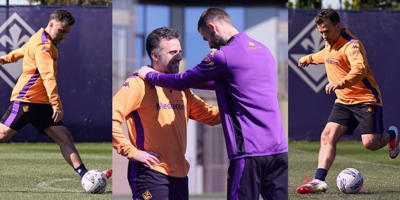 Fiorentina, Giuseppe Rossi si allena al Viola Park. De Gea: "Che giocatore"