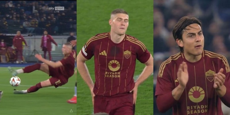 Dovbyk si divora il vantaggio della Roma, il gesto di Dybala per tirarlo su è da campione