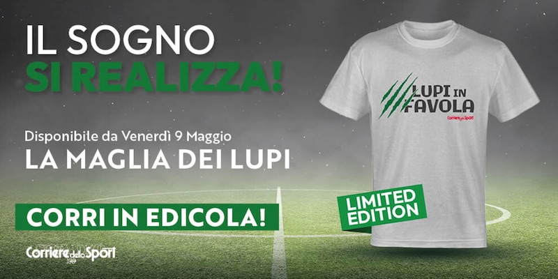 Avellino in Serie B, la maglia celebrativa in edicola con il Corriere dello Sport