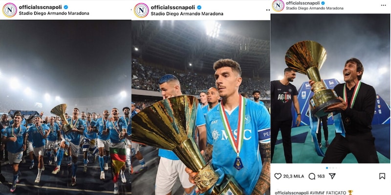 Napoli campione, il nuovo post con Conte infiamma i tifosi: "Avimm' faticato" 15 Napoli campione, il nuovo post con Conte infiamma i tifosi: "Avimm' faticato"