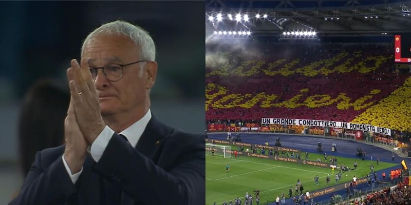 Ranieri, l'omaggio dell'Olimpico è clamoroso: il tecnico e i giocatori si commuovono 14 Ranieri, l'omaggio dell'Olimpico è clamoroso: il tecnico e i giocatori si commuovono