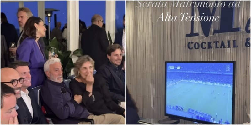 Matrimonio con vista su Napoli-Cagliari: "Alta tensione"