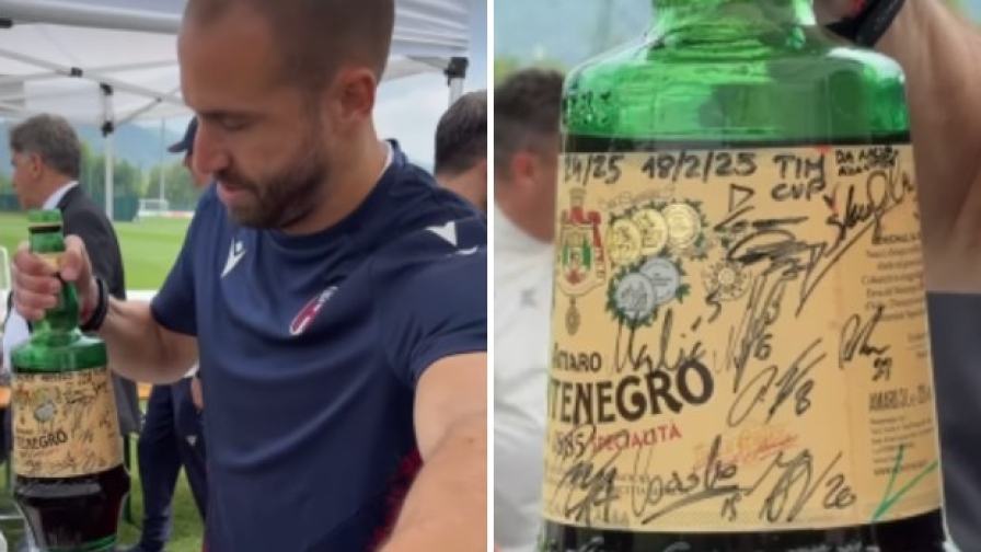 Il Bologna svela la bottiglia "firmata" a febbraio: "Quando vinceremo la Coppa..." 16 Il Bologna svela la bottiglia "firmata" a febbraio: "Quando vinceremo la Coppa..."