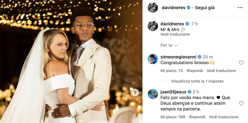 Napoli, la doppietta di Neres: dopo lo scudetto sposa la sua Kira 14 Napoli, la doppietta di Neres: dopo lo scudetto sposa la sua Kira