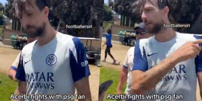 Acerbi, la reazione infastidita col tifoso del Psg è clamorosa: "Ti sfondo di botte, io matto..." 15 Acerbi, la reazione infastidita col tifoso del Psg è clamorosa: "Ti sfondo di botte, io matto..."
