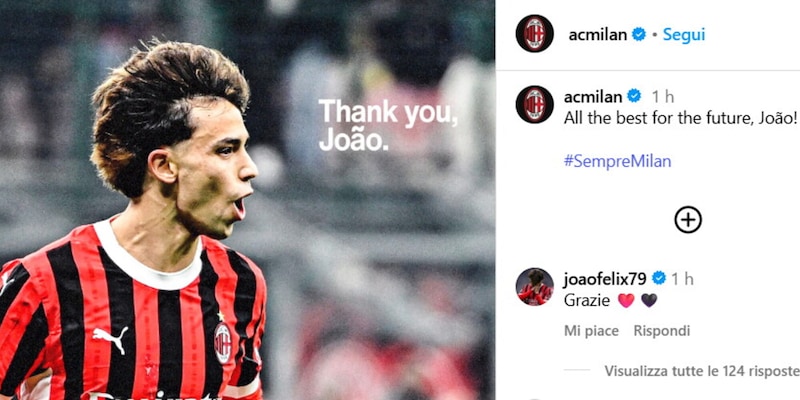Il Milan saluta Joao Felix ma scatena la furia dei tifosi: "Non hai fatto niente..." 14 Il Milan saluta Joao Felix ma scatena la furia dei tifosi: "Non hai fatto niente..."
