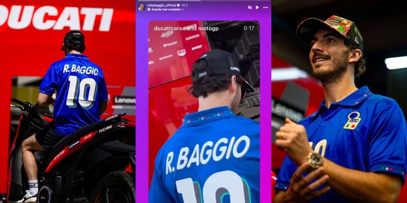 Pecco Bagnaia al Mugello con la maglia dell'Italia: anche Roberto Baggio impazzisce di gioia 16 Pecco Bagnaia al Mugello con la maglia dell'Italia: anche Roberto Baggio impazzisce di gioia