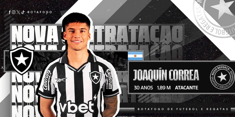 Correa al Botafogo, ufficiale: giocherà il Mondiale per Club, sfiderà anche il Psg! 1 Correa al Botafogo, ufficiale: giocherà il Mondiale per Club, sfiderà anche il Psg!